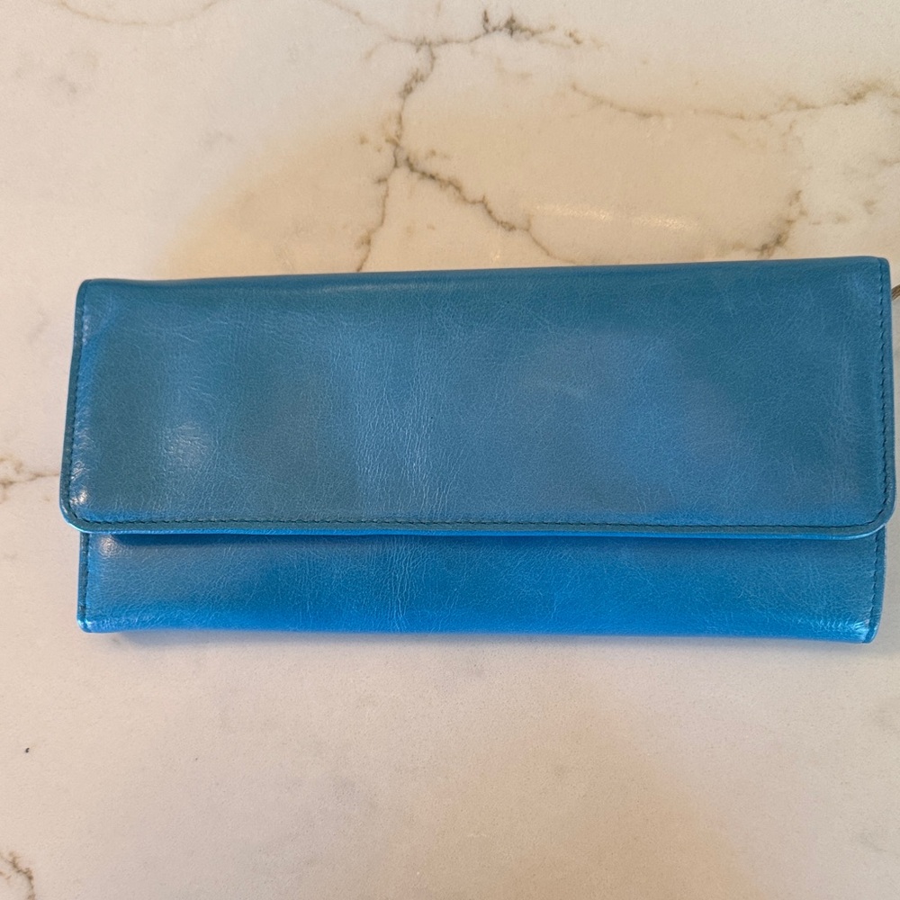 HOBO Vibrant Blue Leather Wallet